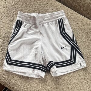 Nike Kids White Shorts with Black Accents